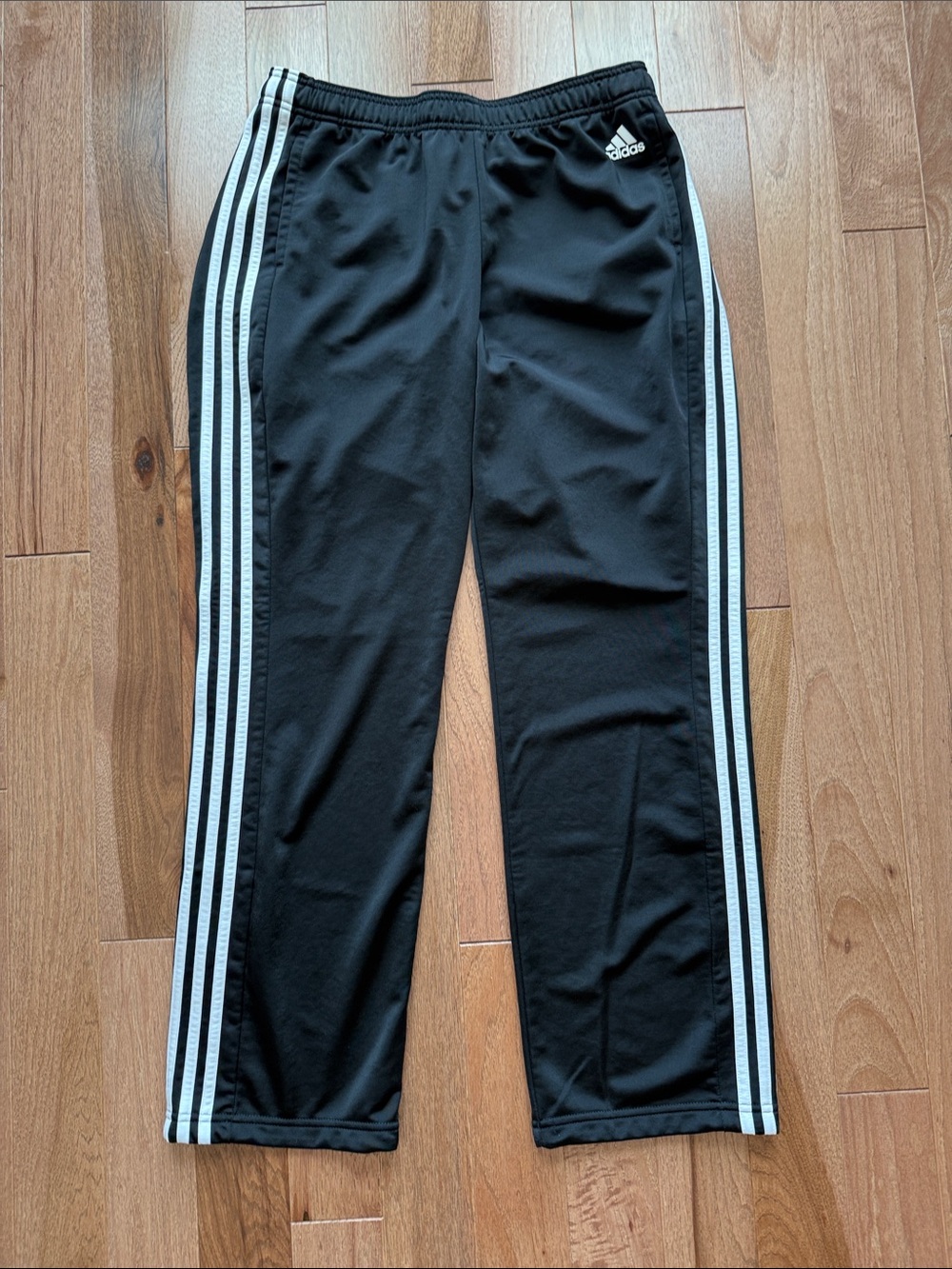 Like new! Adidas track pants women’s Large L black white stripe